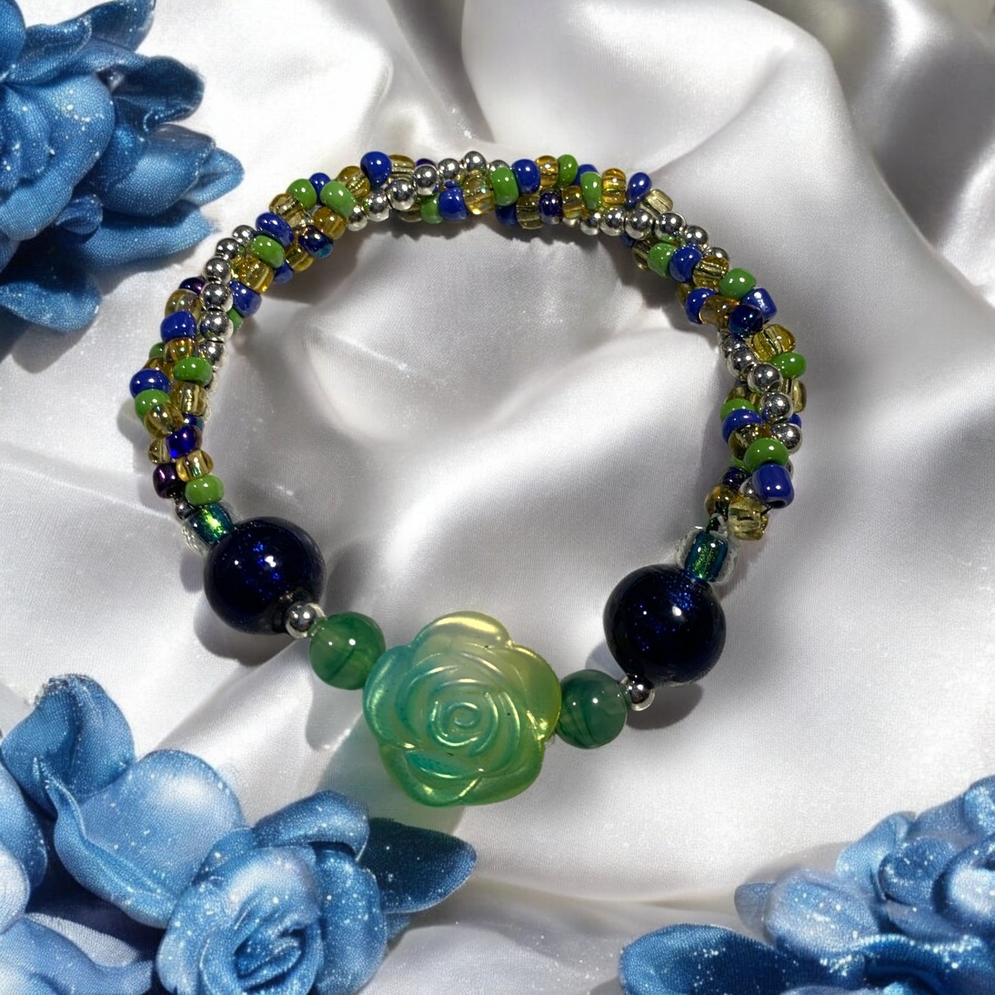 Green Spiral Bracelet