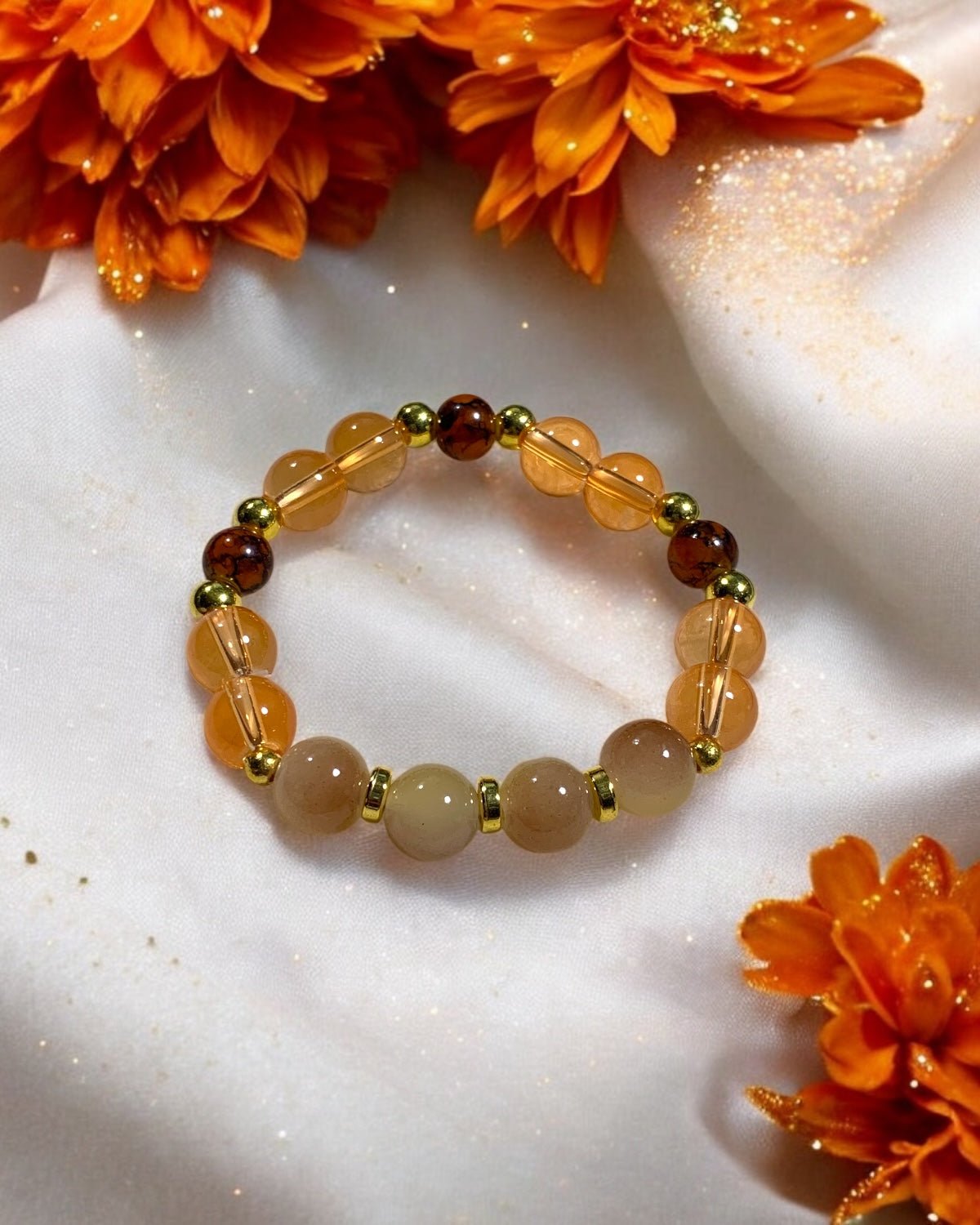 Peachy Orange Brown Bracelet