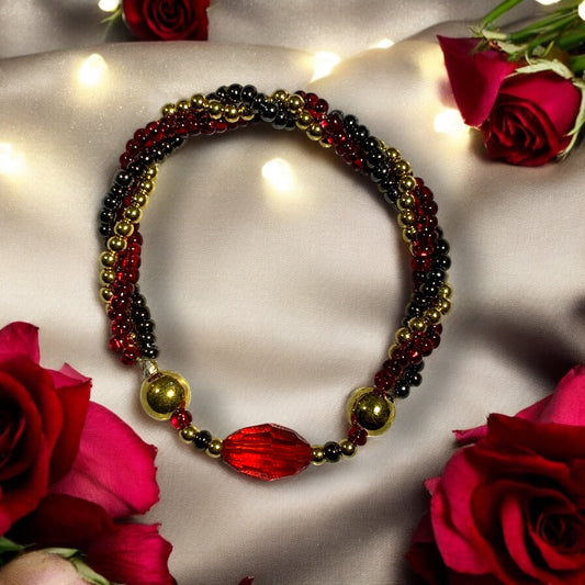 Cherry Red Spiral Bracelet