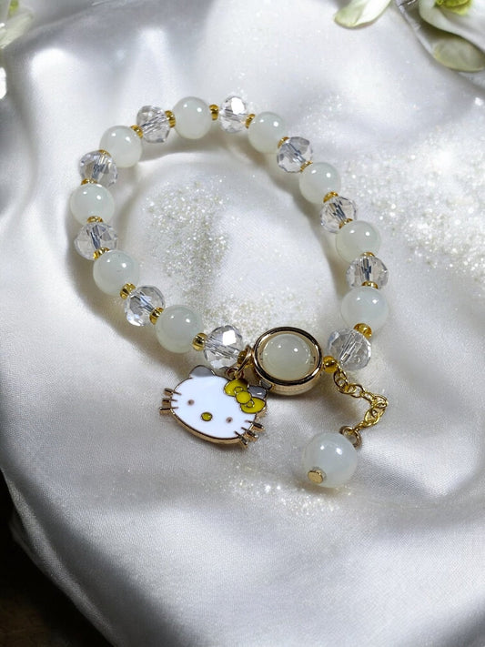 H K Frosted White Bracelet