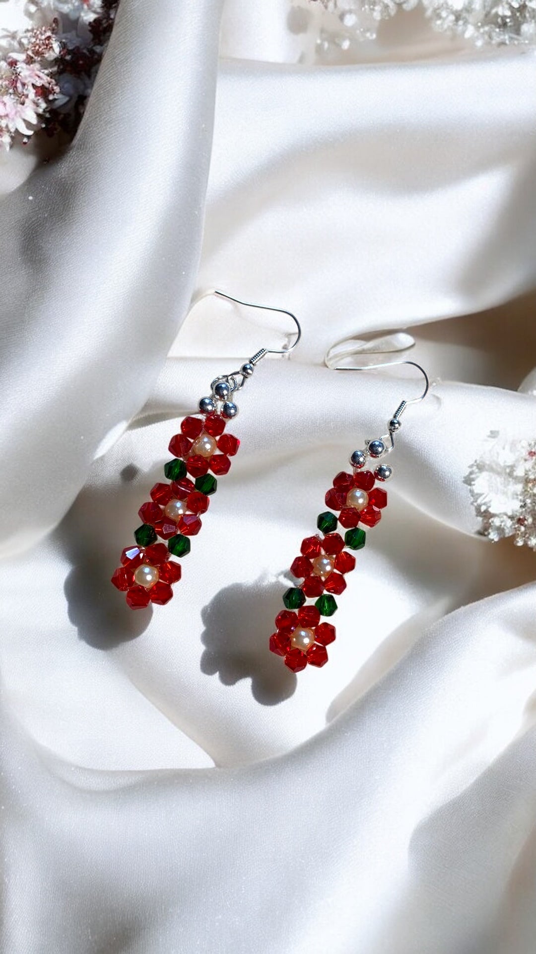 Three Flowers Earrings