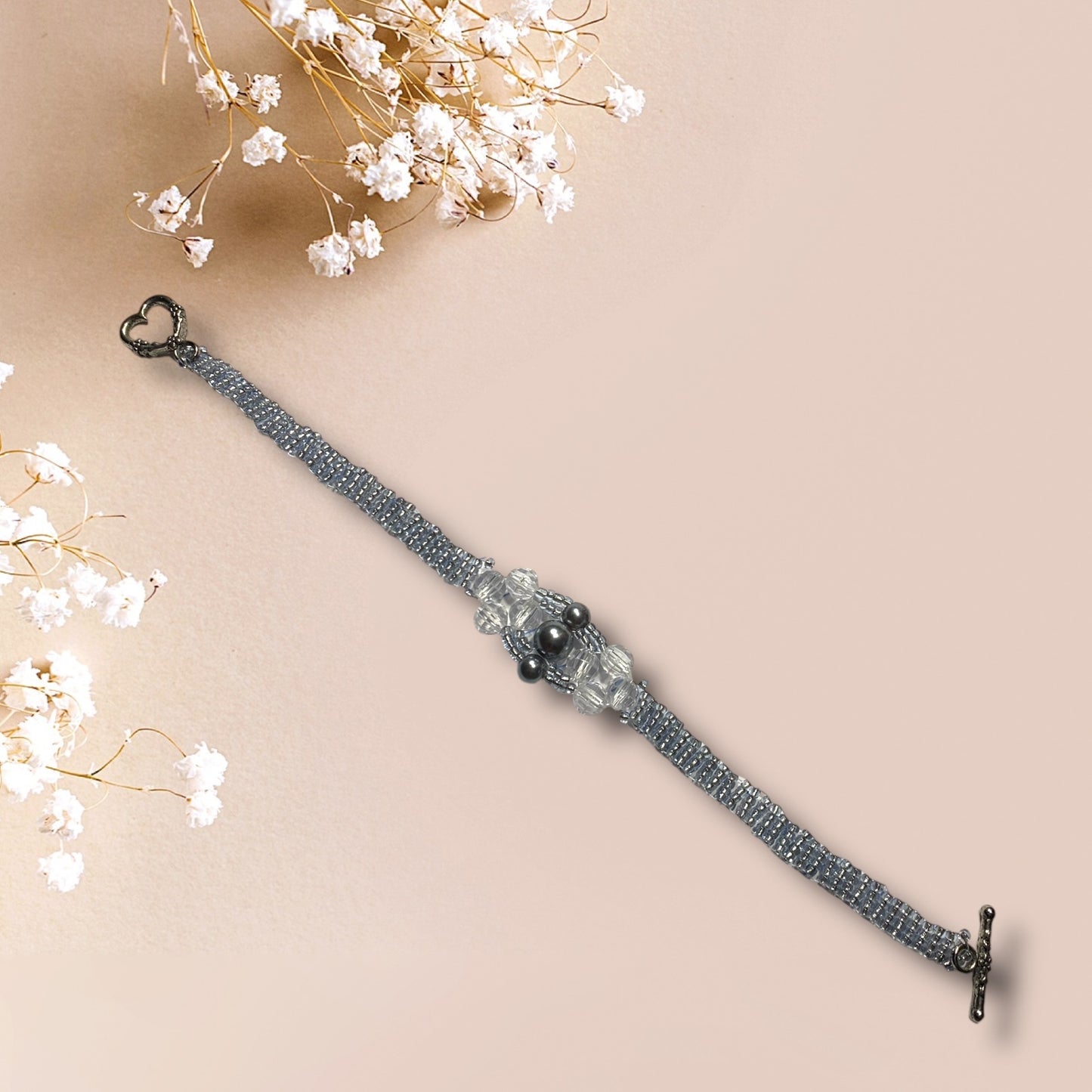 Silver Stitched Bracelet