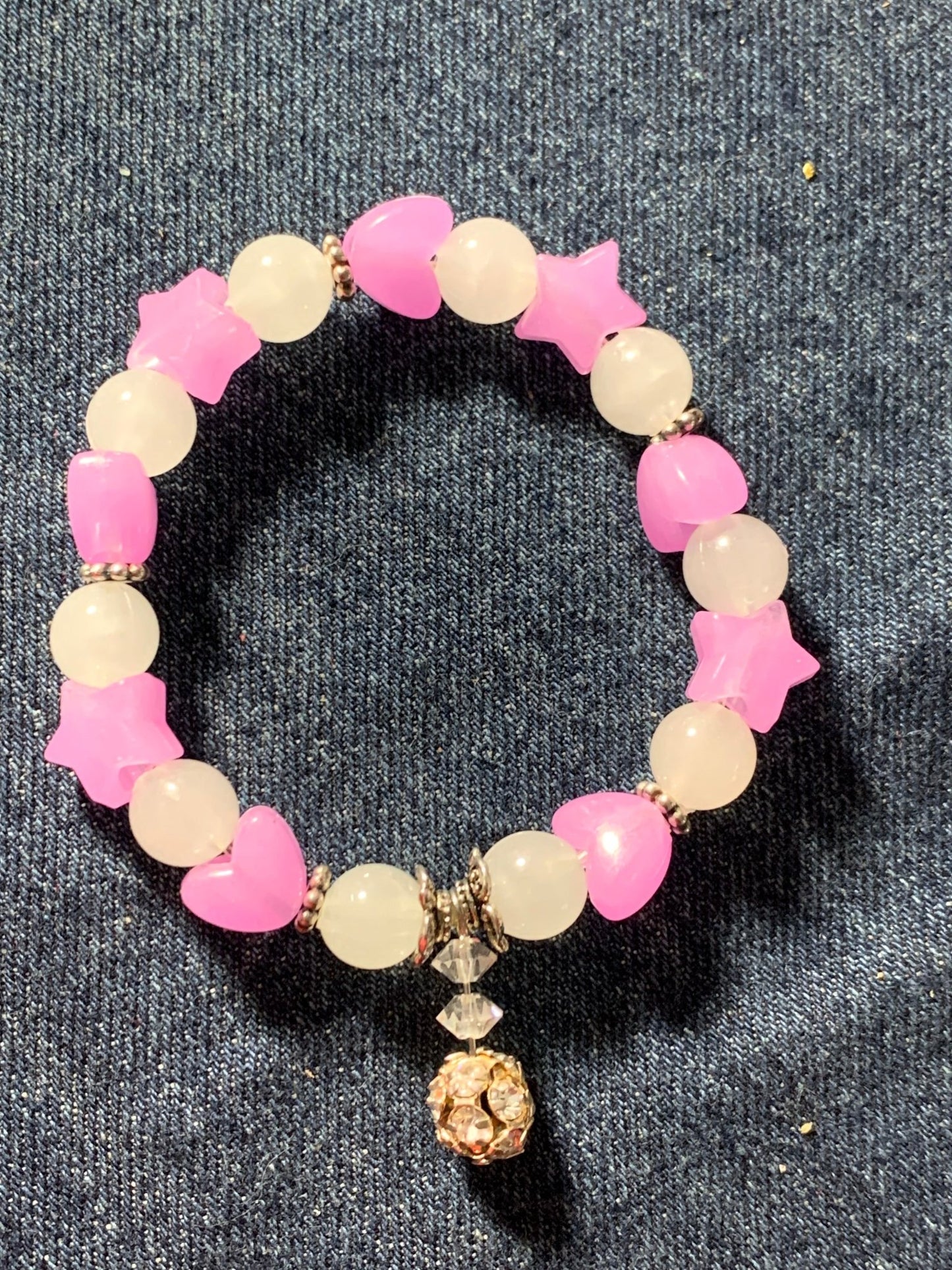 Purple and White Bracelets
