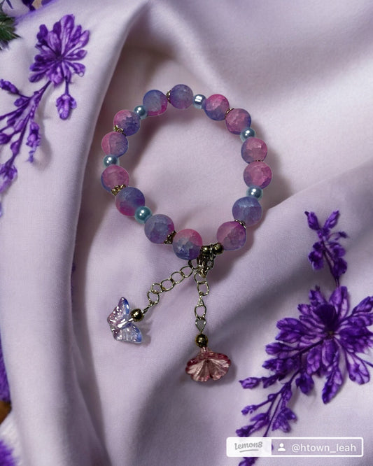 Purple Pink Frosted Bracelet