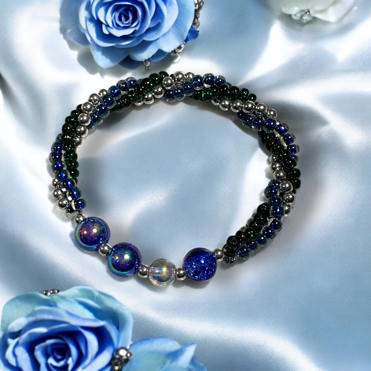 Blue Spiral Bracelet