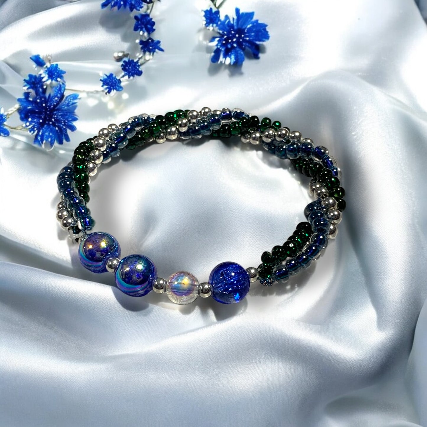 Blue Spiral Bracelet