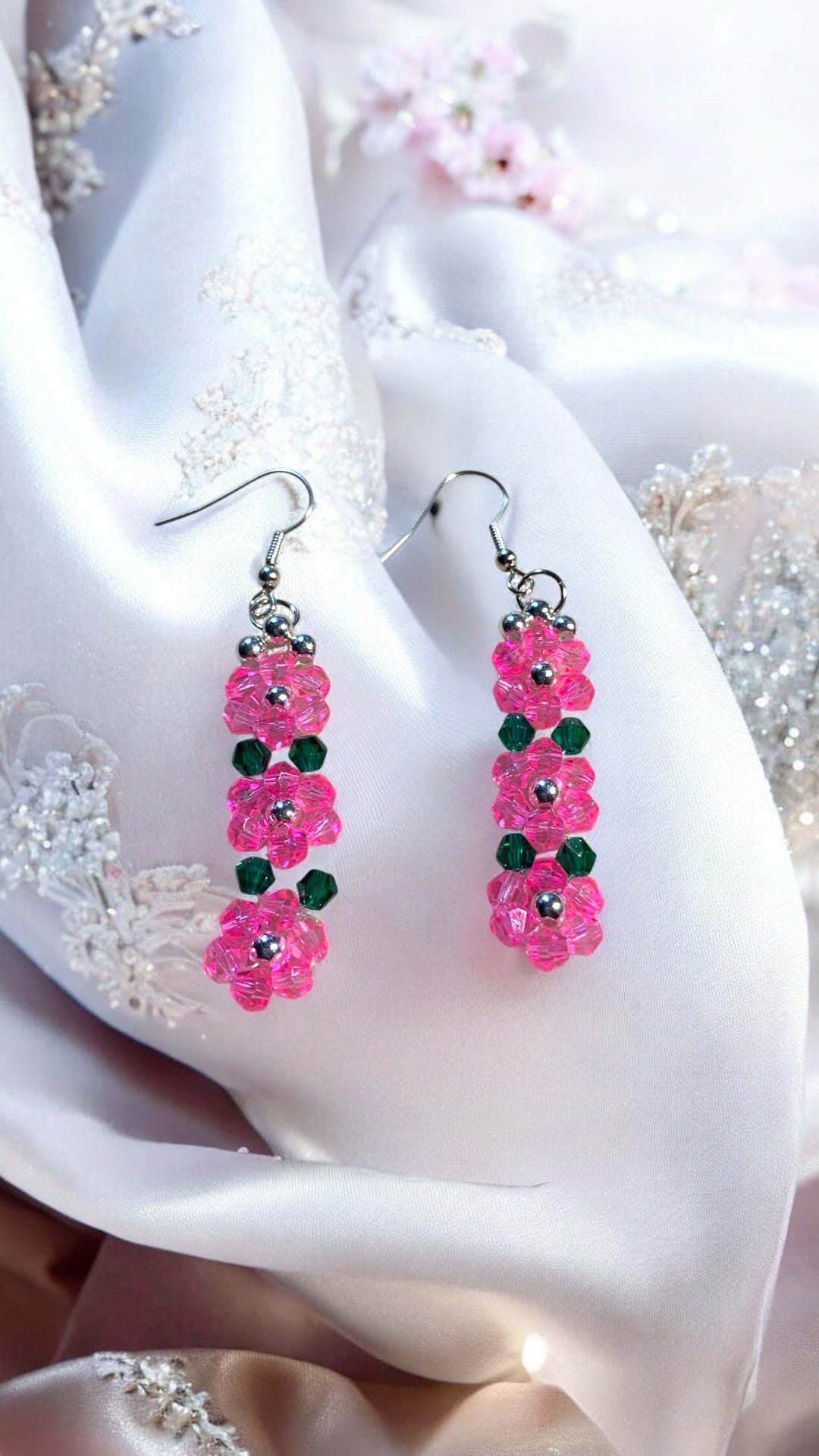 Three Flowers Earrings