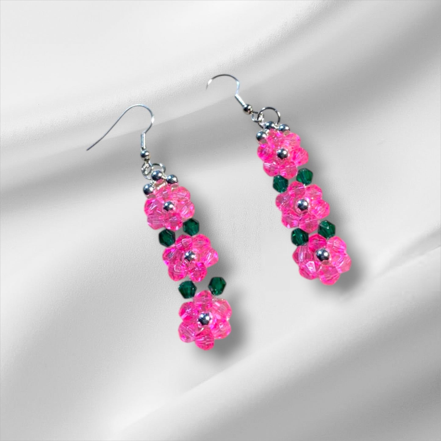 Three Flowers Earrings