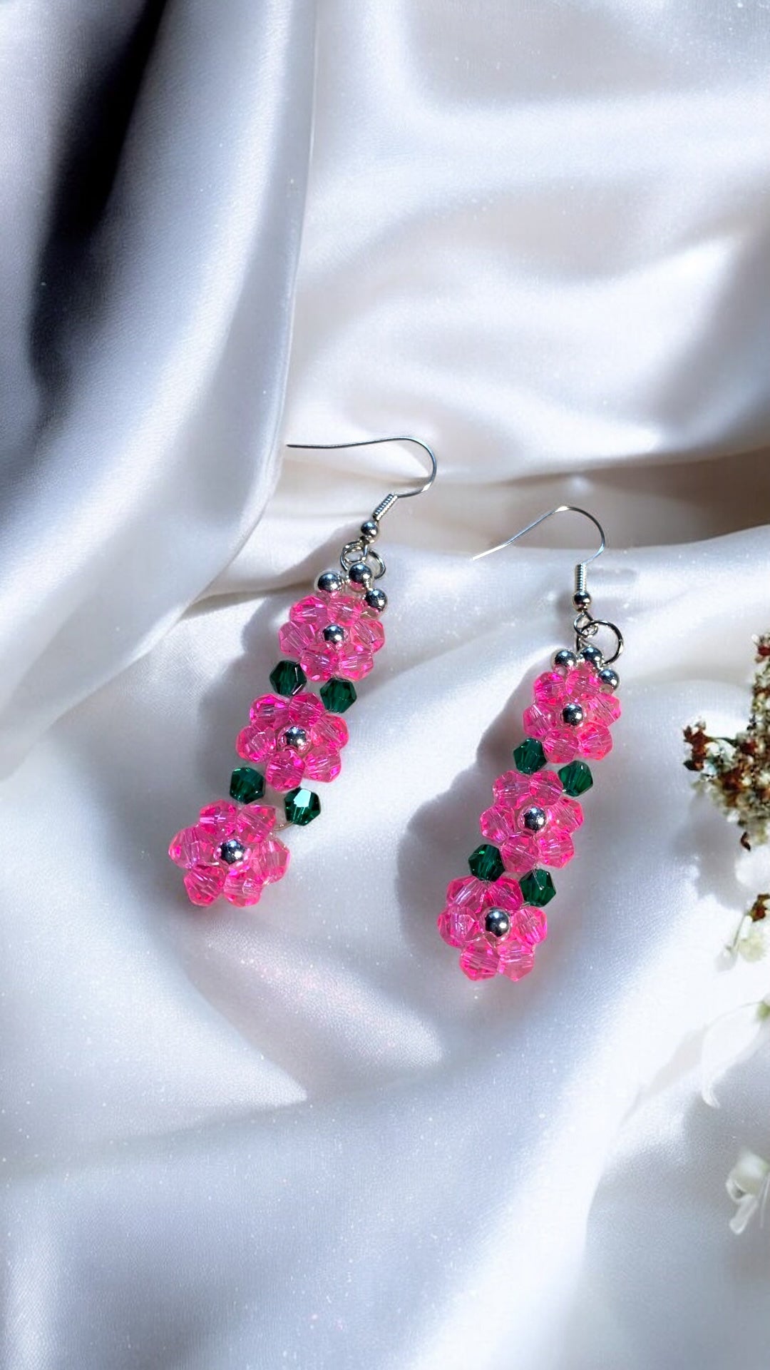 Three Flowers Earrings