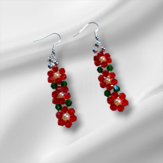 Three Flowers Earrings