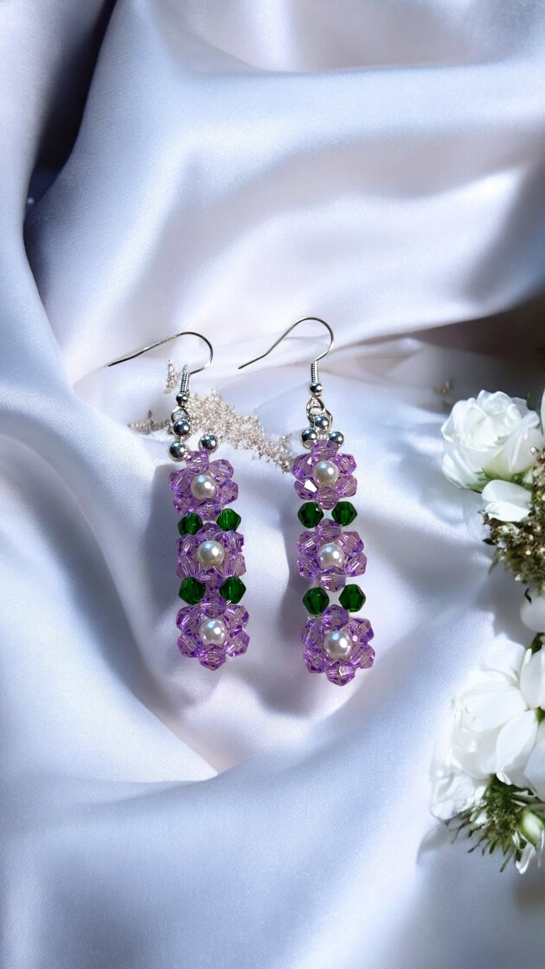 Three Flowers Earrings