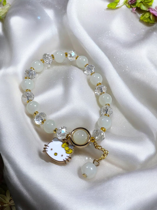 H K Frosted White Bracelet