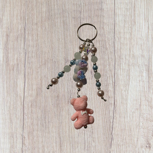 Pink Bear Keychain
