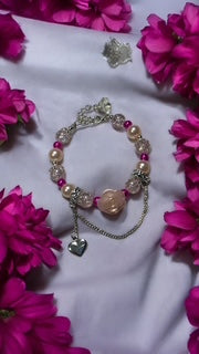 Powder Pink Rose Bracelet