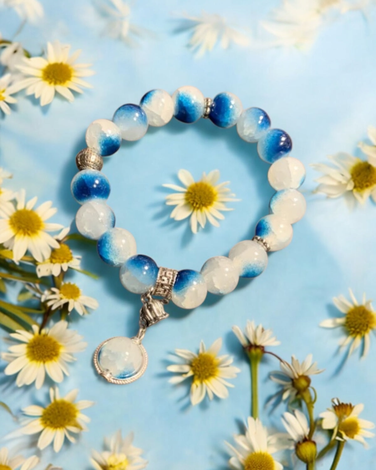 Blue Bracelet With Bell