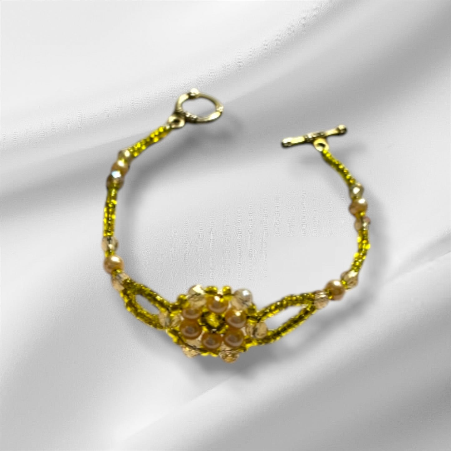Yellow flower bracelet