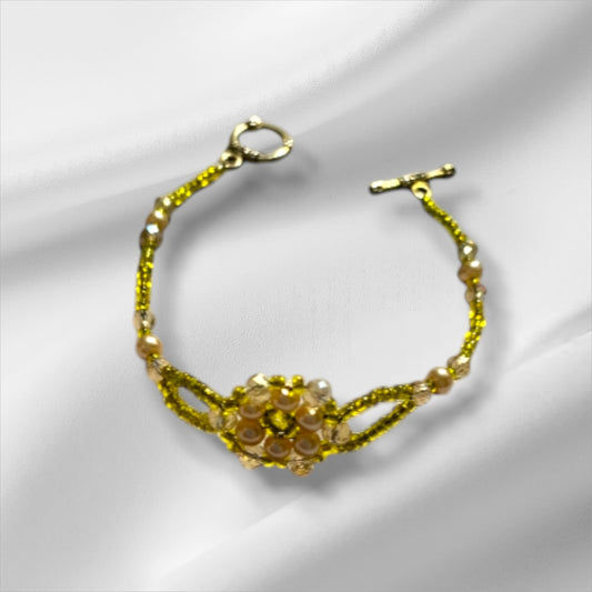 Yellow flower bracelet