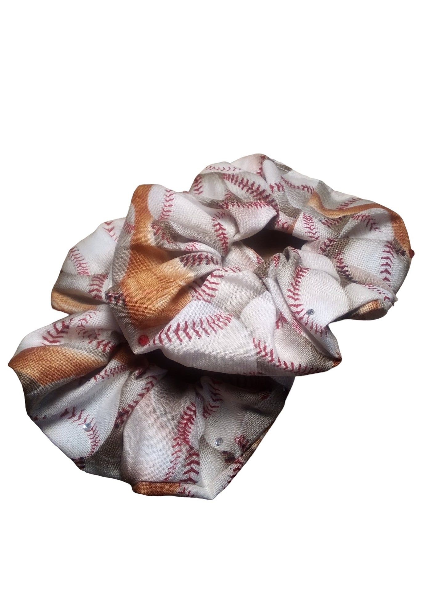 Handmade Baseball print scrunchies for toddlers