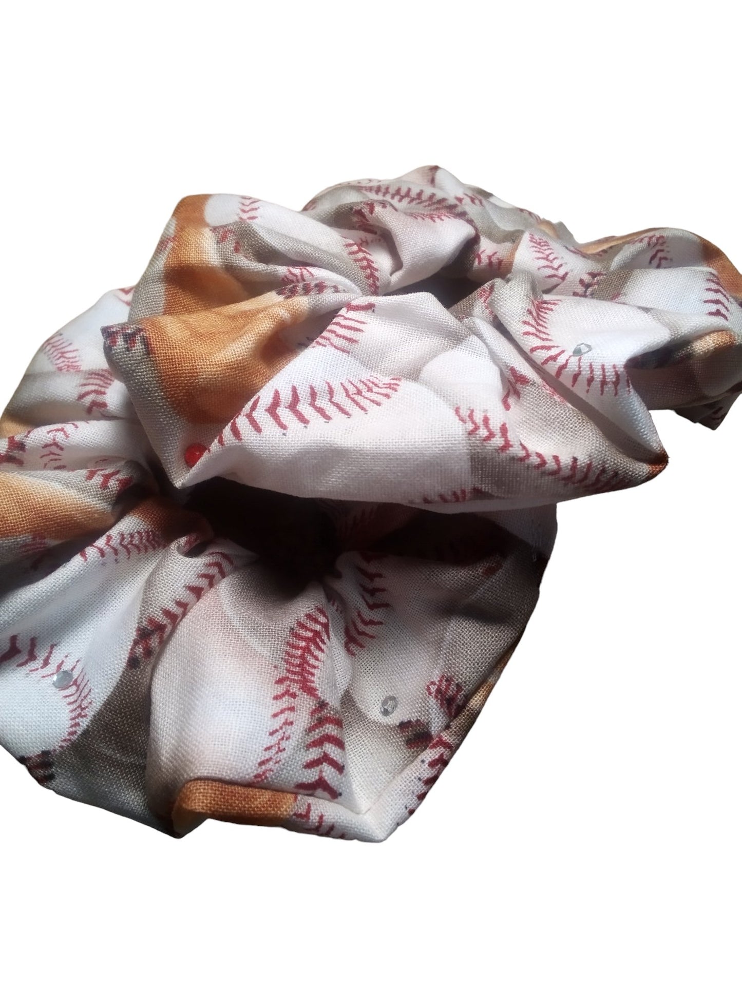 Handmade Baseball print scrunchies for toddlers